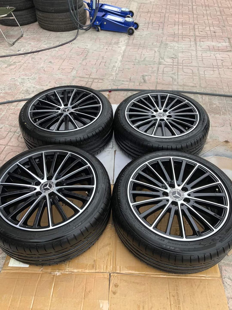 Mâm lazang Mercedes C200 Exclusive 2019 - 2021 18 inch lắp lốp 225/45R18, 245/40R18